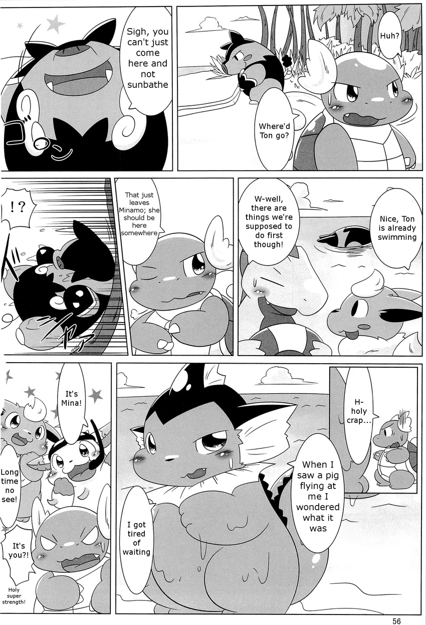 comic eeveelution english_text flareon grovyle kishima_wanizo leafeon nintendo pignite pok&eacute;mon text video_games wartortle