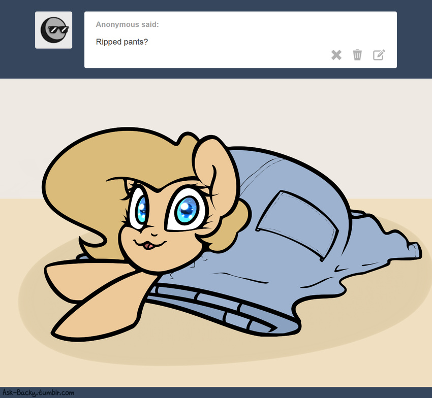 2015 ask_blog backy cute earth_pony equine fan_character female feral horse mammal my_little_pony pony slavedemorto smile solo tumblr
