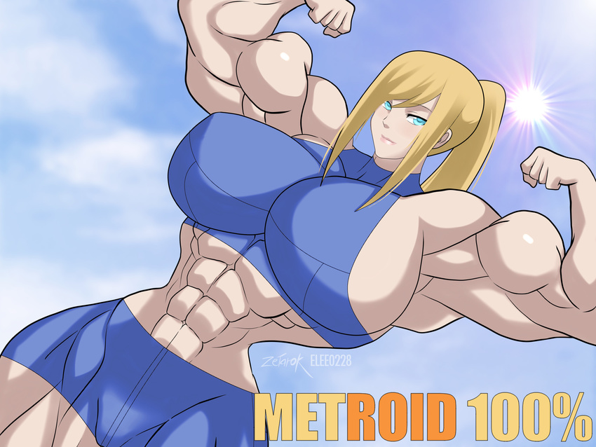 extreme_muscles flexing metroid samus_aran zetarok