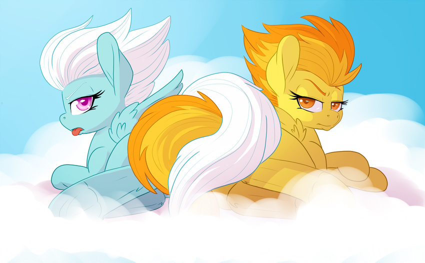 duo equine female feral fleetfoot_(mlp) friendship_is_magic looking_at_viewer mammal my_little_pony pegasus pusspuss spitfire_(mlp) wings wonderbolts_(mlp)