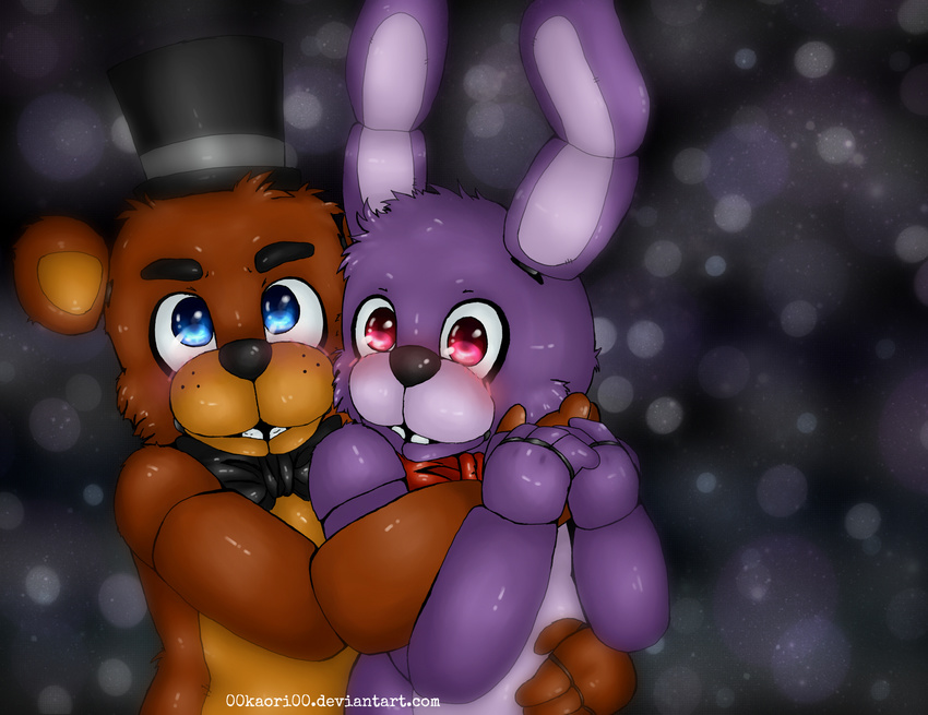 00kaori00 animatronic bear bonnie_(fnaf) duo five_nights_at_freddy's freddy_(fnaf) hi_res machine male mammal mechanical robot teeth video_games