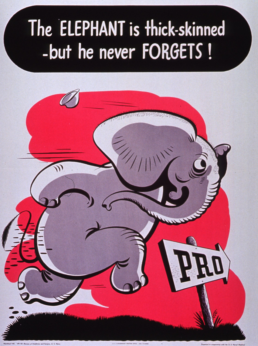 bode elephant english_text government_printing_office hat hi_res male mammal poster propaganda solo text