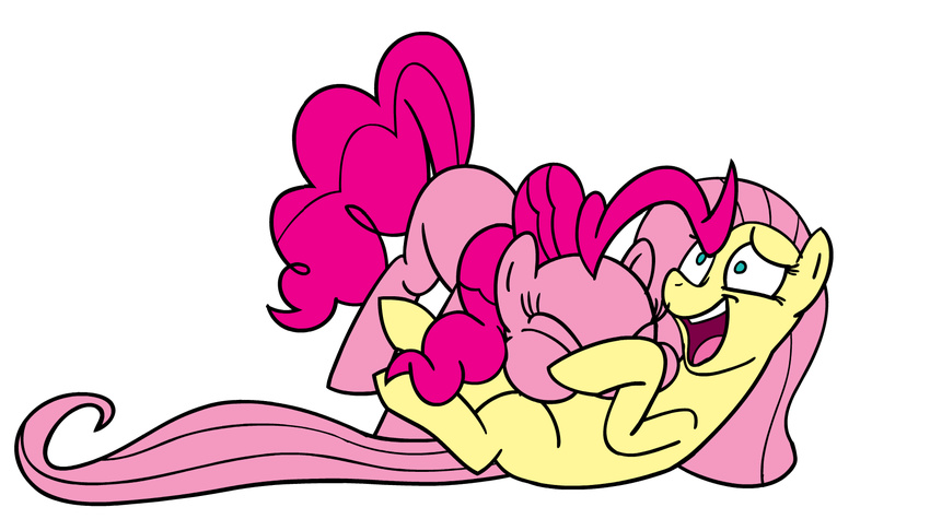 animated cute earth_pony equine female feral fluttershy_(mlp) friendship_is_magic horse mammal my_little_pony pegasus pinkie_pie_(mlp) pony thex-plotion wings