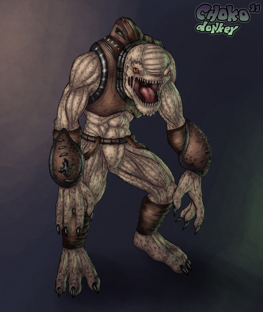 anthro armor chokodonkey gears_of_war hi_res locust_(species) male solo wretch