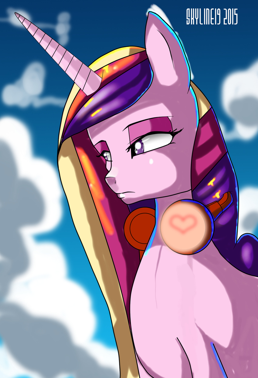 2015 equine female feral friendship_is_magic headset horn mammal my_little_pony princess_cadance_(mlp) skyline19 solo unicorn