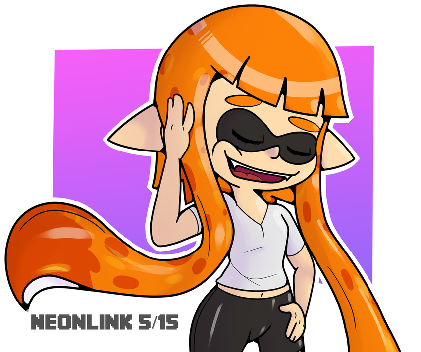 cephalopod colorful cute female inkling marine neonlink nintendo splatoon squid video_games