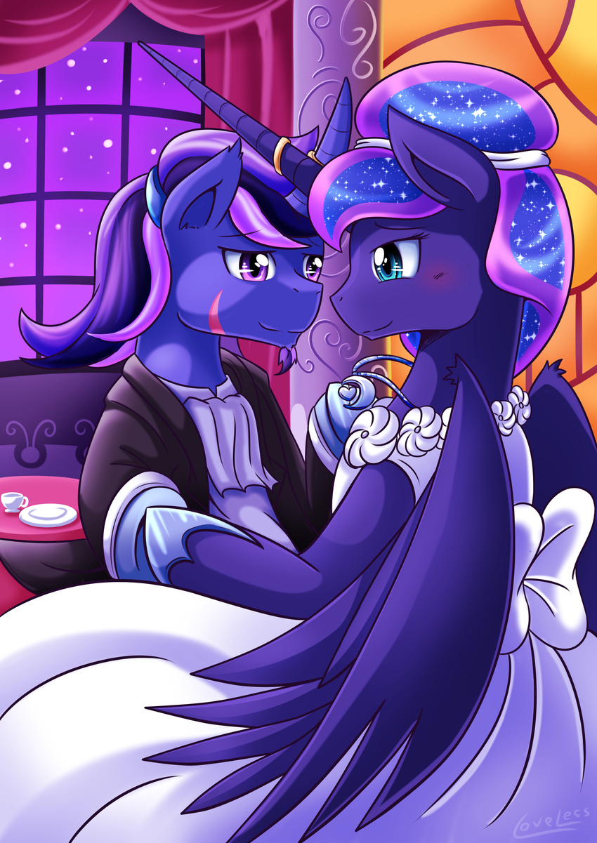 2015 clothing dancing dress equine fan_character female feral friendship_is_magic horn male mammal my_little_pony princess_luna_(mlp) unicorn vavacung winged_unicorn wings