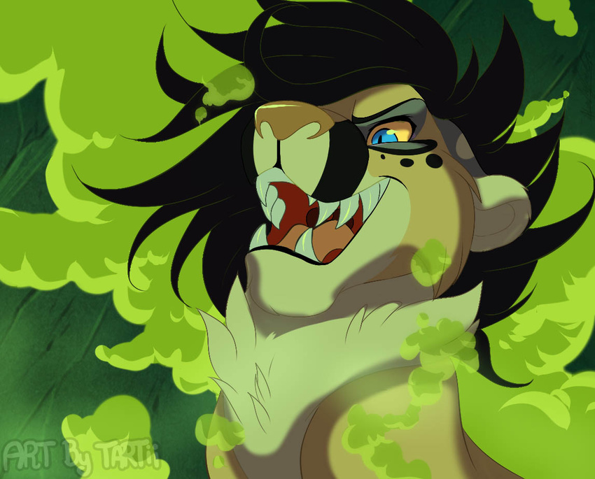 chest_tuff disney feline feral gas hair laugh lion male mammal open_mouth scar_(the_lion_king) sharp_teeth smile smoke solo tartii teeth the_lion_king tongue