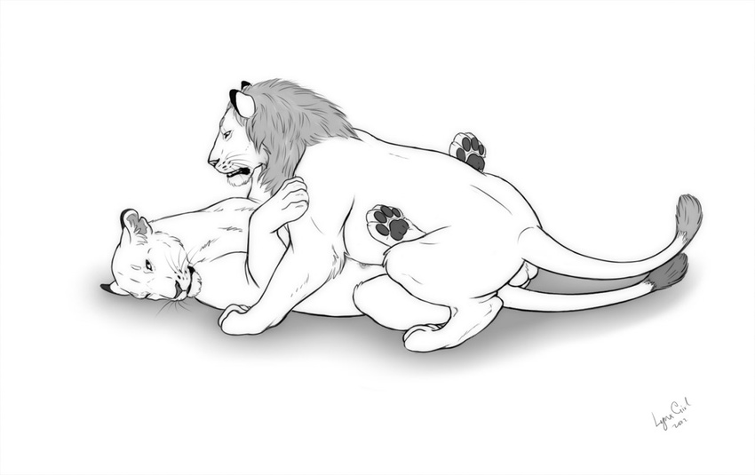 duo feline female feral lion male male/female mammal reallynxgirl