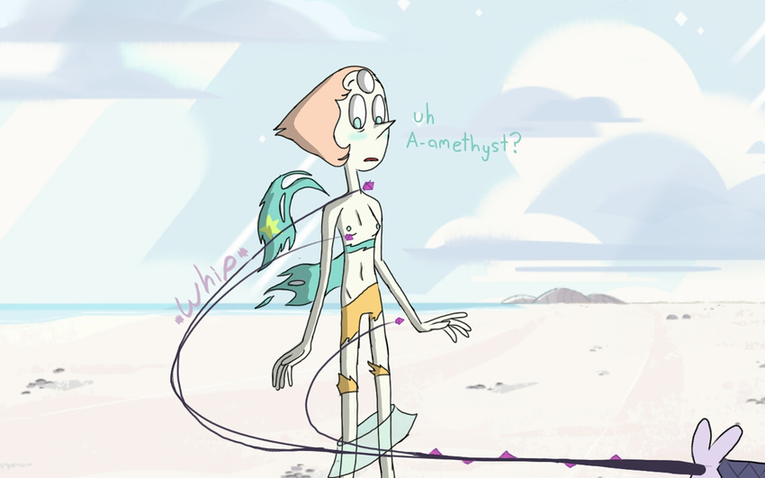 amethyst beach blush clothing flat_breasts matable pearl seaside steven_universe torn_clothing whip