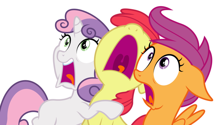 2015 absurd_res alpha_channel apple_bloom_(mlp) earth_pony equine female feral friendship_is_magic hi_res horn horse mammal masemj my_little_pony pegasus pony scootaloo_(mlp) sweetie_belle_(mlp) unicorn wings