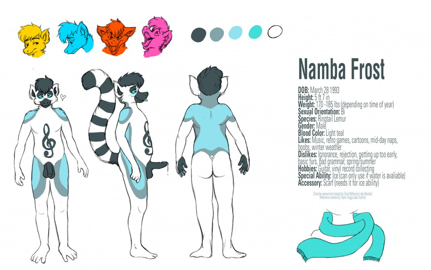 angry balls belly butt chubby color_palette creativecrystal cute erection flaccid hand-feet happy horny info invalid_color invalid_tag lemur mammal model_sheet namba orgasm_face paunch penis pose precum primate ringtail ringtailed_lemur sad scarf smile tears treble_clef