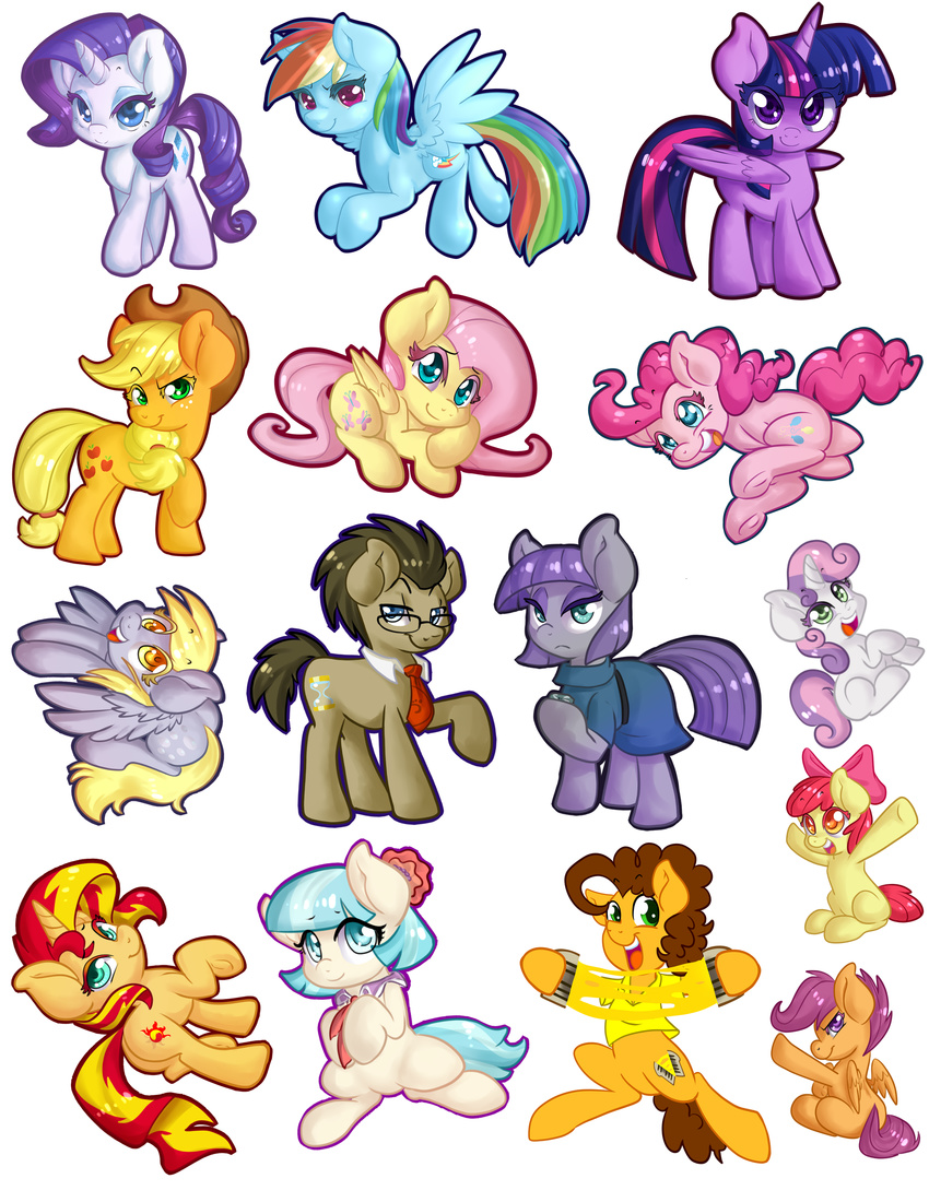 2015 apple_bloom_(mlp) applejack_(mlp) blue_eyes cheese_sandwich_(mlp) coco_pommel_(mlp) derpy_hooves_(mlp) doctor_whooves_(mlp) equestria_girls equine female fluttershy_(mlp) friendship_is_magic horn horse mammal maud_pie_(mlp) my_little_pony pegasus pivkie_pie_(mlp) pon3splash pony rainbow_dash_(mlp) rarity_(mlp) scootaloo_(mlp) sunset_shimmer_(eg) sweetie_belle_(mlp) twilight_sparkle_(mlp) unicorn winged_unicorn wings