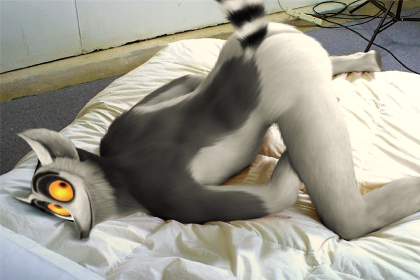 all_hail_king_julien anthro anthrofied bent_over big_butt butt edit king_julien lemur madagascar male mammal oystercatcher7 photo_manipulation photomorph presenting presenting_hindquarters primate the_penguins_of_madagascar