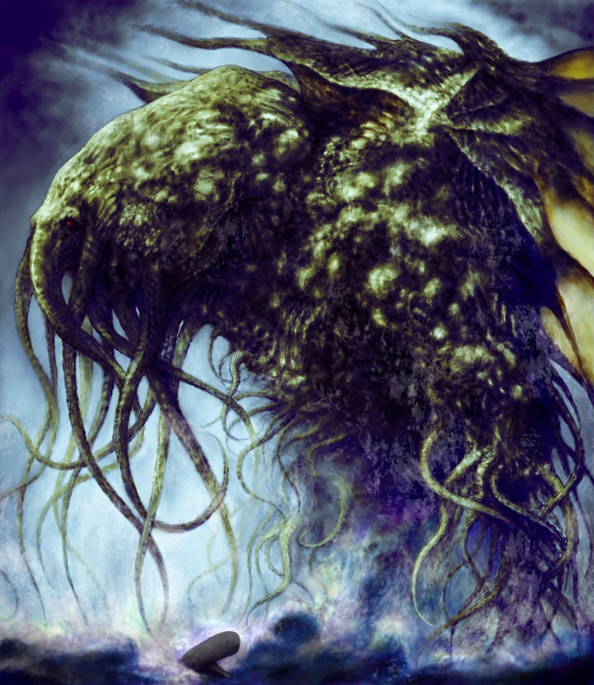 cthulhu_mythos epic highres mk_(mikka) monster no_humans ocean tentacles whale