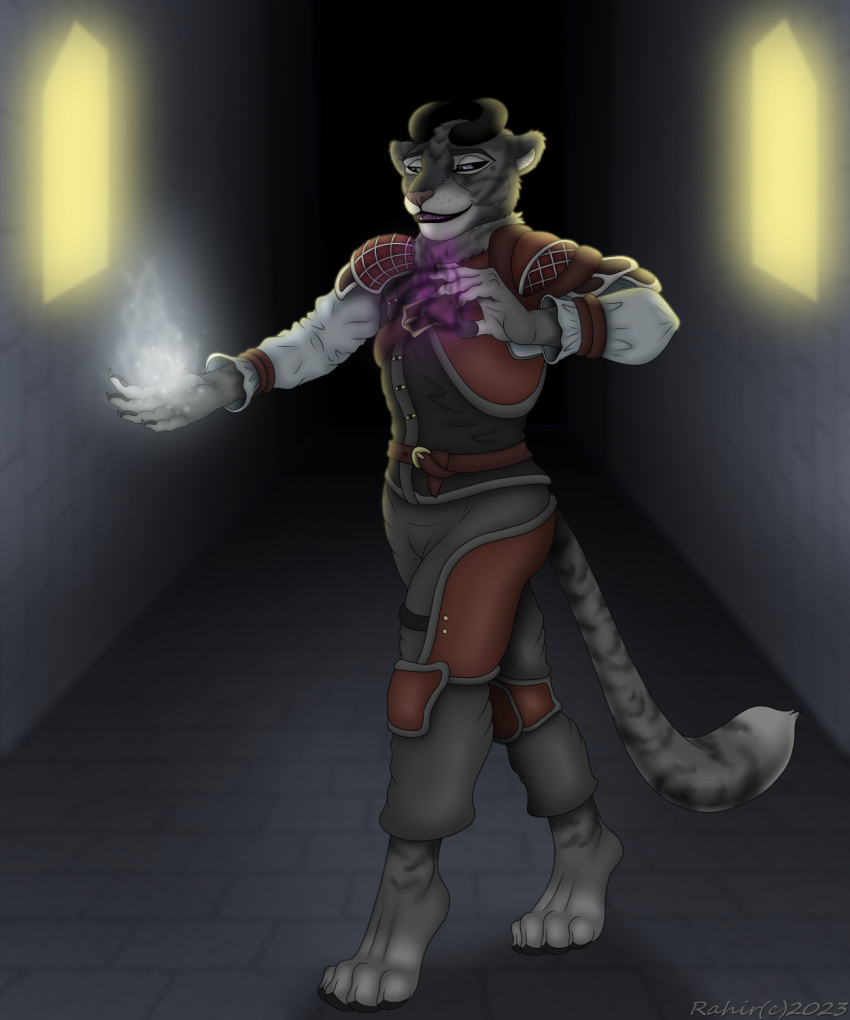 anthro character demon digital_media_(artwork) domestic_cat dungeons_and_dragons felid feline felis furry glowing hasbro hi_res horn hybrid invalid_tag kiran magic male mammal nightclaw pantherine tiger wizards_of_the_coast