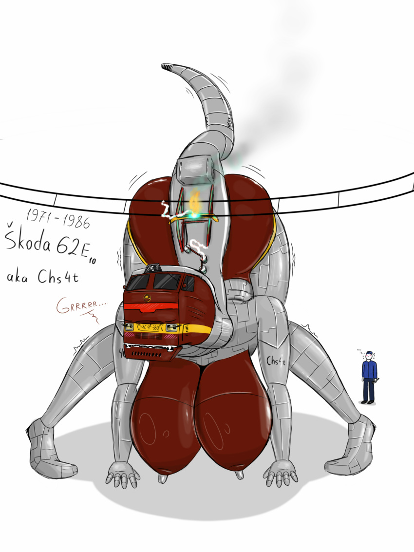 2024 absurd_res age_difference anthro big_breasts big_butt blush breasts butt digital_drawing_(artwork) digital_media_(artwork) dire_machine dire_vehicle english_text fangs female fire girly glistening glistening_body good_girl hi_res hybrid jiggling living_machine living_vehicle lizard lizard_tail machine mature_anthro mature_female metallic_body mommy_kink not_furry older_female reptile sagging_breasts scalie shadow size_difference sketch skoda tail teeth text thedarkgarage thick_thighs train trainmorph vehicle wide_hips