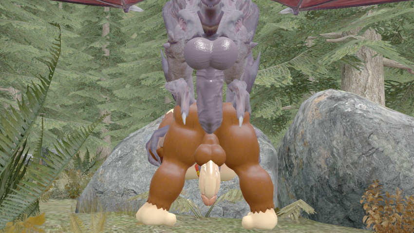 2024 2_toes 3d_(artwork) 4_fingers alien anthro ape balls big_balls big_penis claws digital_media_(artwork) donkey_kong_(character) donkey_kong_(series) dragon duo erection feet fingers genitals gorilla haplorhine male male/male mammal metroid mythological_creature mythological_scalie mythology nintendo penis primate purple_body ridley scalie source_filmmaker space_dragon_(metroid) spread_legs spreading toes wings