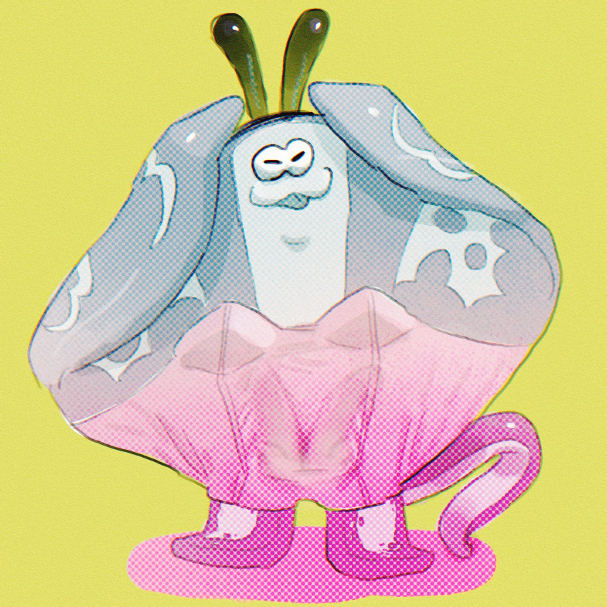 2_penises :3 animal_genitalia animal_penis anthro big_man_(splatoon) clothing erection fake_ears fake_rabbit_ears fish flat_body genitals grey_body hemipenes hi_res male manta_ray marine multi_genitalia multi_penis nintendo penis playboy_bunny pupils ray_(fish) saba_subdup slit_pupils solo splatoon stingray translucent translucent_clothing