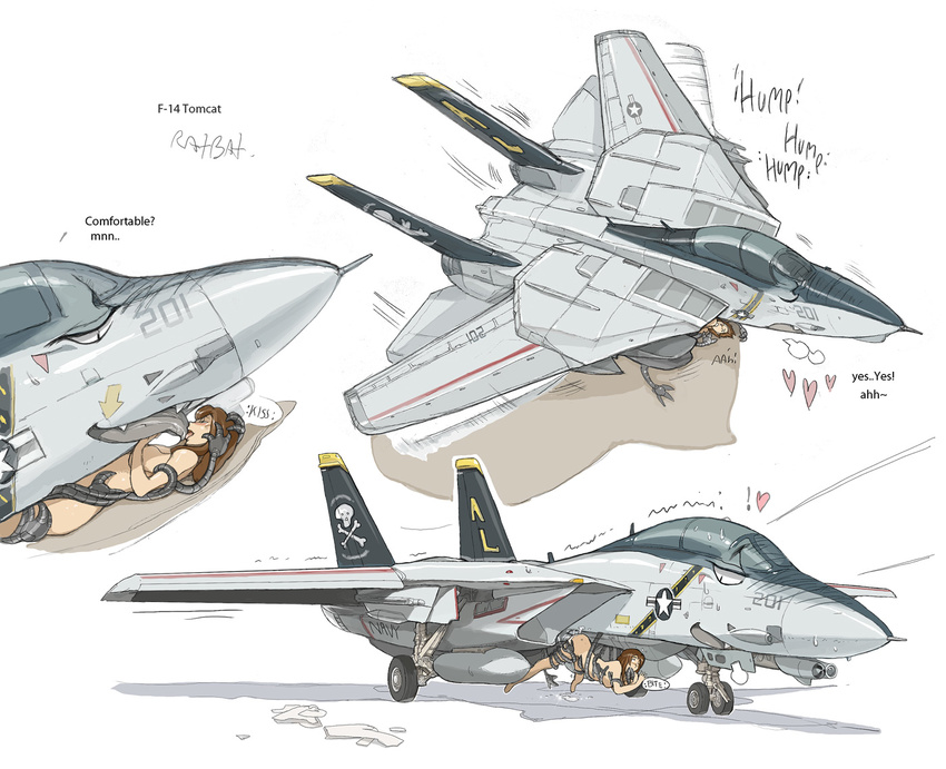 &lt;3 aeromorph aircraft airplane all_fours dialogue doggystyle english_text female from_behind human jet kissing living_aircraft living_machine lying male male/female mammal mechanical missionary_position nude on_back penetration ratbat sex size_difference tentacles text tongue tongue_out