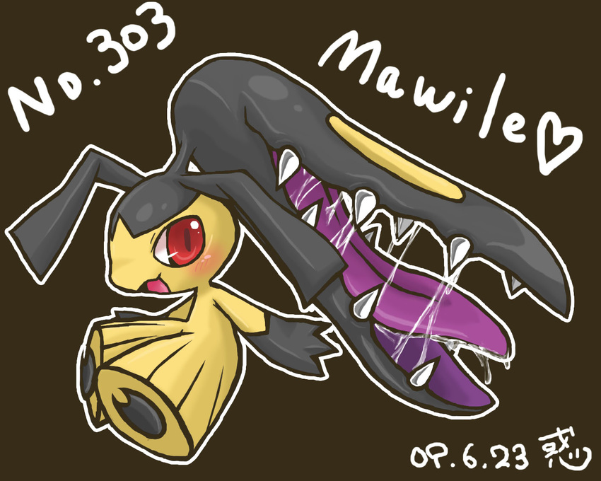 extra_mouth gen_3_pokemon mawile no_humans pinkmaggot pokemon pokemon_(creature) solo teeth wallpaper