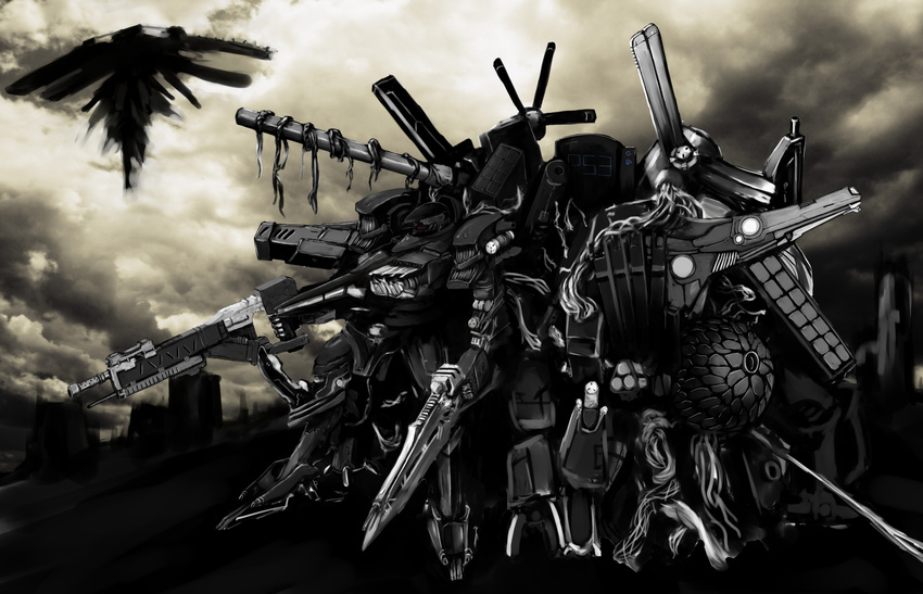 answerer armored_core armored_core:_for_answer armored_core_4 arms_forts from_software highres mecha sol_dios wasabikarasi