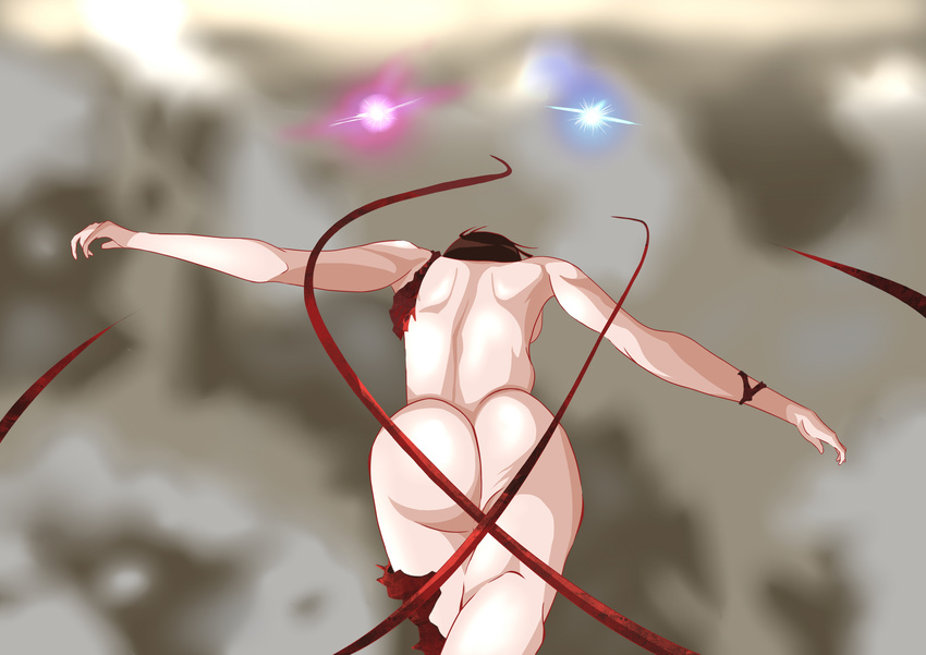 absurdres ass bad_id bad_pixiv_id benisuzume_(gauna) from_behind fuwa_mochi gauna highres nude placenta_(sidonia_no_kishi) sidonia_no_kishi solo tentacles