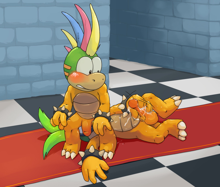 anal argon_vile balls blush circumcised digital_media_(artwork) duo erection facesitting flaccid humanoid_penis iggy_koopa inside koopaling lemmy_koopa lying male masturbation nude on_back oral penis precum rimming scalie sex spiked_bracelet uncertain young