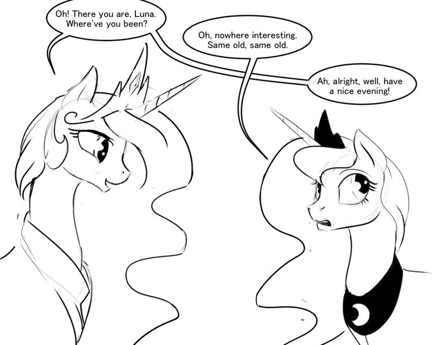 2015 dialogue duo english_text equine female feral friendship_is_magic horn mammal my_little_pony princess_celestia_(mlp) princess_luna_(mlp) sibling silfoe sisters text winged_unicorn wings