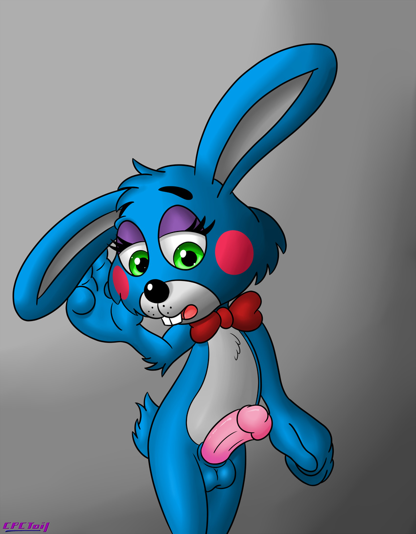 balls bonnie bow_tie cpctail five_nights_at_freddy's five_nights_at_freddy's_2 invalid_tag lagomorph male mammal penis rabbit solo toy_bonnie_(fnaf) video_games