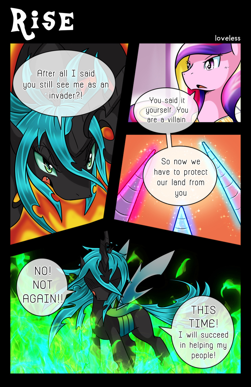 2015 changeling comic couple crying dialogue duo english_text equine female feral friendship_is_magic fur hair horn magic mammal my_little_pony open_mouth princess_cadance_(mlp) purple_eyes queen_chrysalis_(mlp) royal_guard_(mlp) royalty tears text twilight_sparkle_(mlp) vavacung winged_unicorn wings