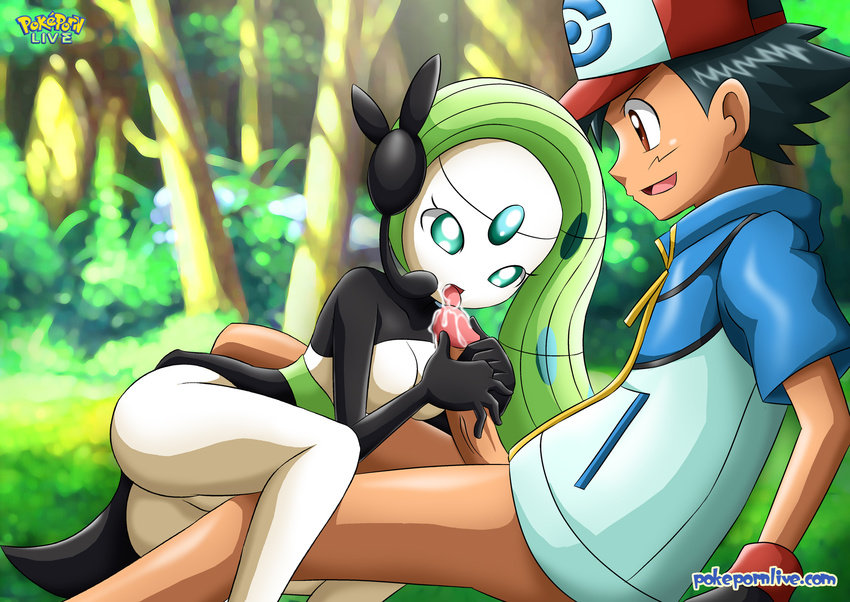 ash_ketchum bbmbbf breasts clothing cum cum_in_mouth cum_inside duo erection female hair human interspecies legendary_pok&eacute;mon male male/female mammal meloetta nintendo open_mouth oral palcomix penis pok&eacute;mon pokepornlive sex smile tongue video_games