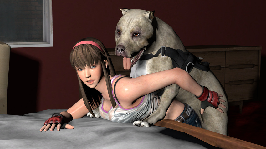 3d bestiality breasts canine dead_or_alive dog feral hitomi interspecies jenny92 mammal