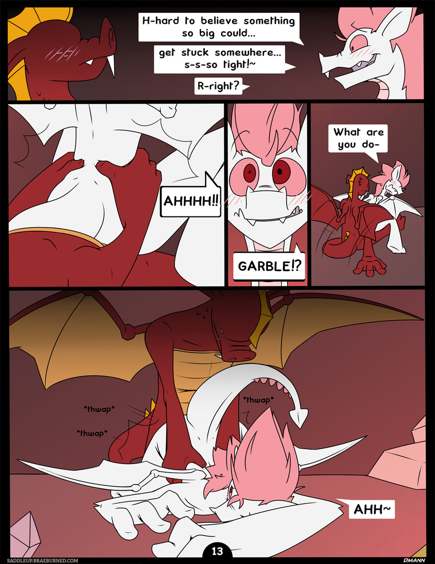 anal anal_penetration anthro comic dialogue dmann892 dragon duo fizzle_(mlp) friendship_is_magic garble_(mlp) male male/male my_little_pony penetration