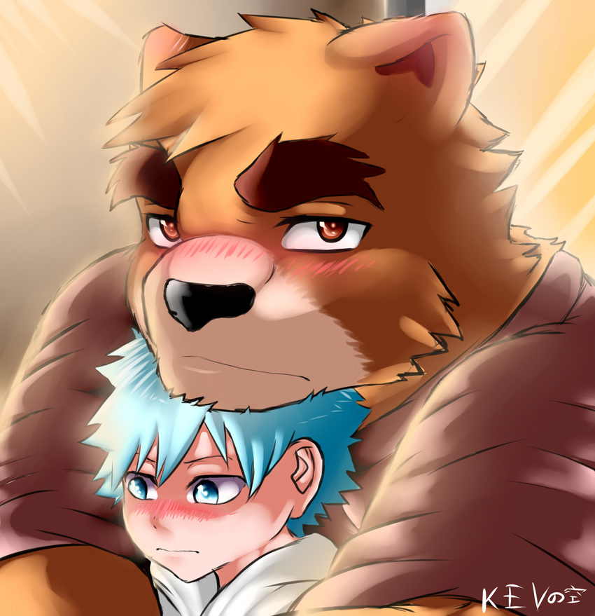 bear cuddling grizzly_bear hug human kevinskylet111999(artist) mammal