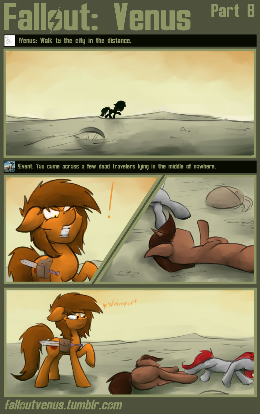 adventure comic death dialogue equine fallout fallout_equestria fallout_venus horse mammal marsminer my_little_pony story venus_spring video_games wasteland whimper