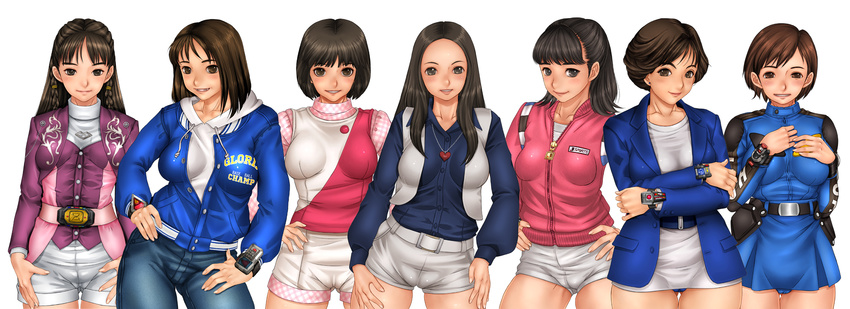 6+girls ako_hayasaka blue_dolphin blue_swallow breasts cameltoe choujin_sentai_jetman choujuu_sentai_liveman chouriki_sentai_ohranger dai_sentai_goggle_v dyna_pink female himitsu_sentai_goranger kagaku_sentai_dynaman ky?ry?_sentai_zyuranger kyÅryÅ«_sentai_zyuranger large_breasts lineup megumi_misaki mei miki_momozono momo_maruo momoranger multiple_girls ohpink peggy_matsuyama pteraranger pussy rei_tachibana sakuradou simple_background smile super_sentai