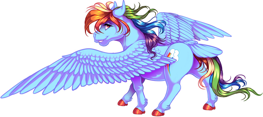 2015 alpha_channel blue_fur equine eyebrows female feral friendship_is_magic fur hair kittehkatbar looking_at_viewer mammal multicolored_hair my_little_pony pegasus pink_eyes rainbow_dash_(mlp) rainbow_hair simple_background solo transparent_background wings