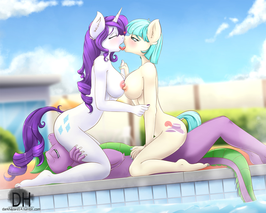 &lt;3 2015 aged_up anthro anthrofied areola barefoot big_breasts bisexual blue_hair blush breasts coco_pommel_(mlp) cunnilingus cutaway cutie_mark darkhazard dragon earth_pony equine eyes_closed female female/female friendship_is_magic fur group group_sex hair half-closed_eyes hand_holding hi_res horn horse humanoid_feet long_hair lying male male/female mammal my_little_pony navel nipples on_back on_top open_mouth oral outside penetration penis plantigrade pony purple_hair pussy pussy_juice rarity_(mlp) scalie sex spike_(mlp) swimming_pool threesome tongue tongue_out unicorn vaginal vaginal_penetration vein water white_fur