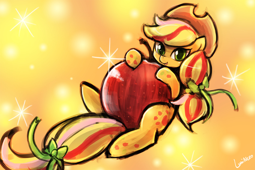 30minchallenge apple applejack_(mlp) equine female friendship_is_magic fruit horse lumineko mammal my_little_pony rainbow_power