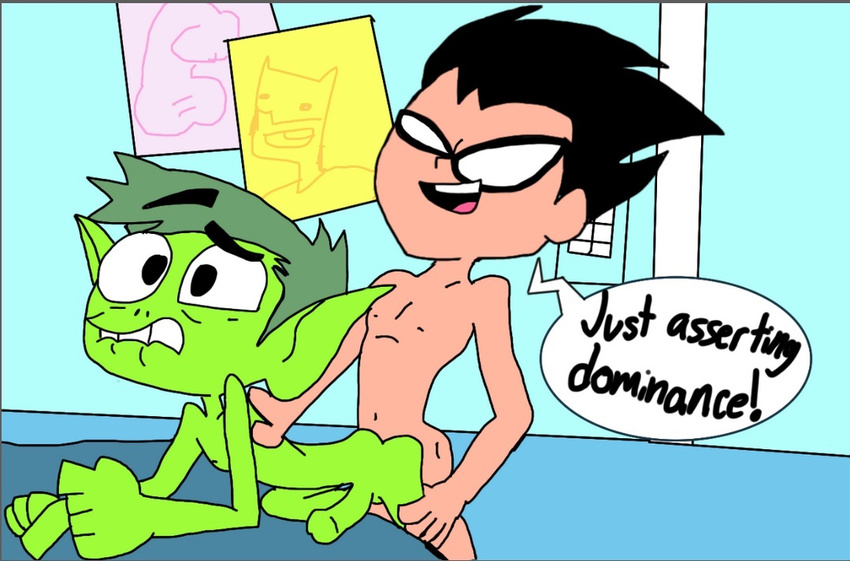 anal avian beast_boy bird butt male male/male mammal penis professorgenki77 robin sex teen_titans_go young