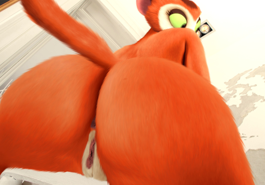 all_hail_king_julien anthro anthrofied anus big_butt butt close-up clover_(madagascar) edit female lemur madagascar mammal oystercatcher7 photo_manipulation photomorph primate pussy