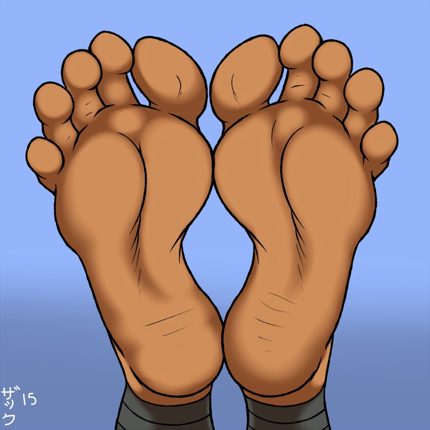 2015 5_toes ambiguous_gender ankles feline foot_fetish foot_focus humanoid_feet mammal solo toes zp92