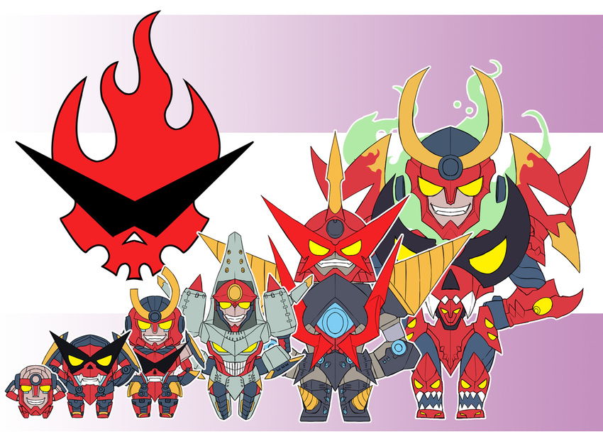 chibi chouginga_gurren-lagann grin gurren gurren-lagann kengko lagann logo mecha no_humans smile tengen_toppa_gurren-lagann_(mecha) tengen_toppa_gurren_lagann wallpaper