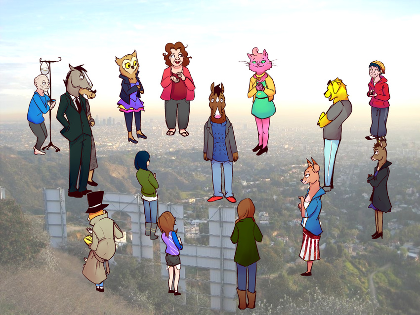 beatrice_horseman bojack_horseman bojack_horseman_(character) butterscotch_horseman charlotte_moore crossover diane_nguyen herb_kazzaz hollywood margo_martindale mr._peanutbutter neon_genesis_evangelion penny_moore princess_carolyn sarah_lynn todd_chavez unknown_artist vincent_adultman wanda_pierce