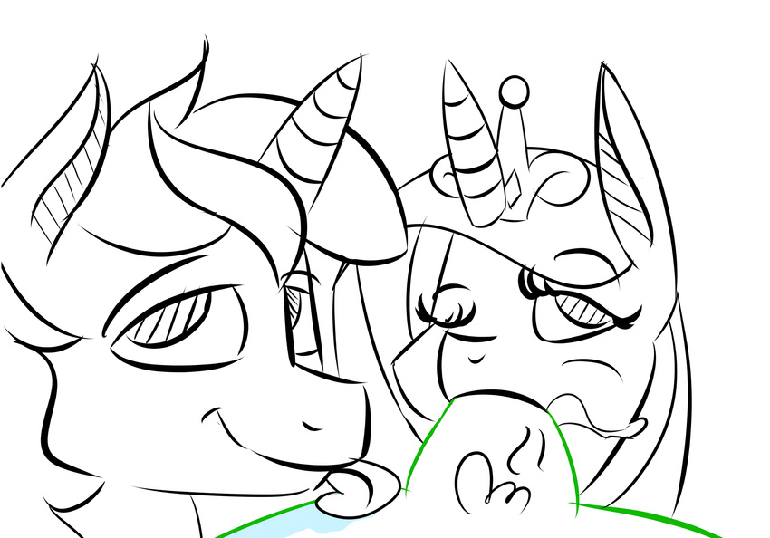 bisexual cheesypumpkin equine fellatio female friendship_is_magic group group_sex horn horse licking male mammal my_little_pony oral pony princess_cadance_(mlp) sex shining_armor_(mlp) threesome tongue tongue_out unicorn