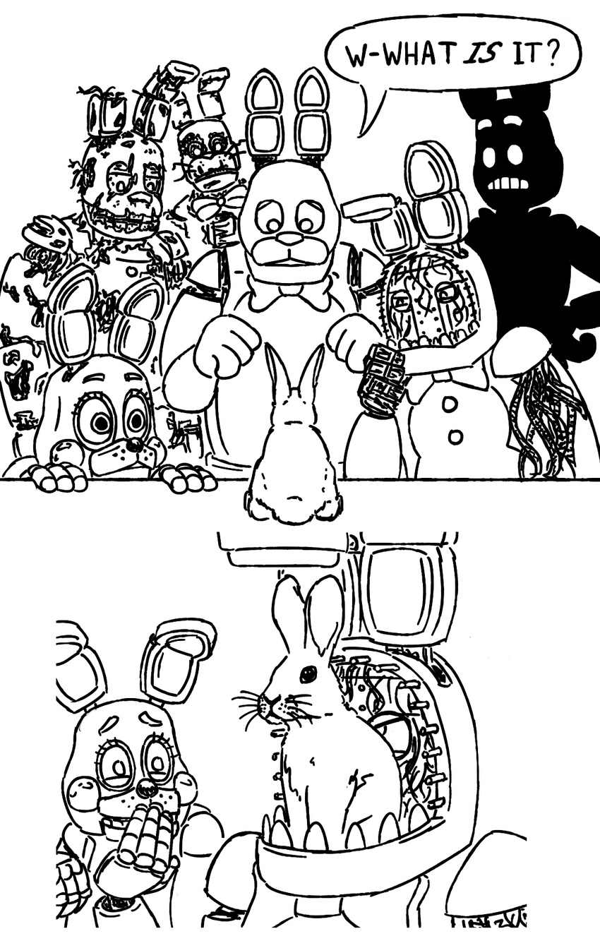 2015 animatronic bonnie_(fnaf) bow_tie five_nights_at_freddy's five_nights_at_freddy's_2 five_nights_at_freddy's_3 five_nights_at_freddy's_4 lagomorph machine mammal nightmare_bonnie_(fnaf) rabbit robot shadow_bonnie_(fnaf) simple_background souldozer springtrap_(fnaf) toy_bonnie_(fnaf) video_games