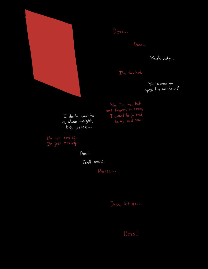 2026 absurd_res ambiguous/ambiguous ambiguous_gender black_background comic december_holiday deltarune dialogue digital_drawing_(artwork) digital_media_(artwork) english_text hi_res impwolf666 kris_dreemurr lonely not_furry offscreen_character questionable_consent scared simple_background talking_to_another text undertale_(series) window zero_pictured