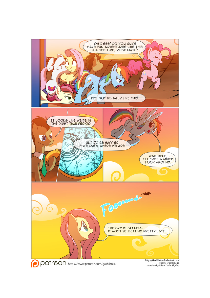 2015 comic cutie_mark doctor_who doctor_whooves_(mlp) earth_pony english_text equine female feral fluttershy_(mlp) friendship_is_magic fur gashiboka hair horn horse male mammal my_little_pony pegasus pinkie_pie_(mlp) pony rainbow_dash_(mlp) rarity_(mlp) rose_(mlp) tardis text unicorn wings