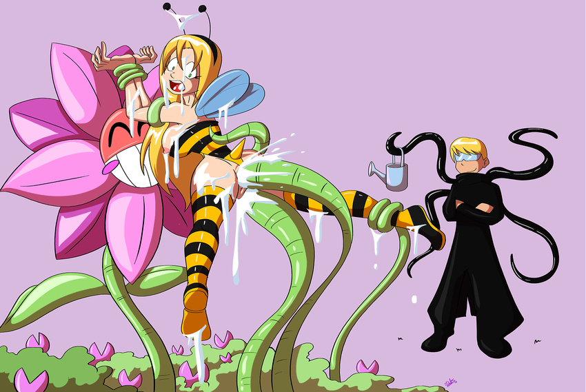 anal arthropod bee big_breasts blonde_hair breasts cosplay cum cum_everywhere cum_in_ass cum_in_hair cum_in_mouth cum_in_pussy cum_inside cum_on_breasts dahs flower forced green_eyess hair igocu insect knightsnipe messy penetration plant rape tentacles ucogi vaginal vaginal_penetration watering_can